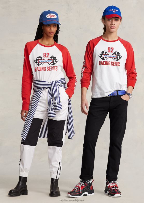 унисек Ralph Lauren цустом слим фит поло спортска мајица V2V44652 рл 2000 црвени мулти