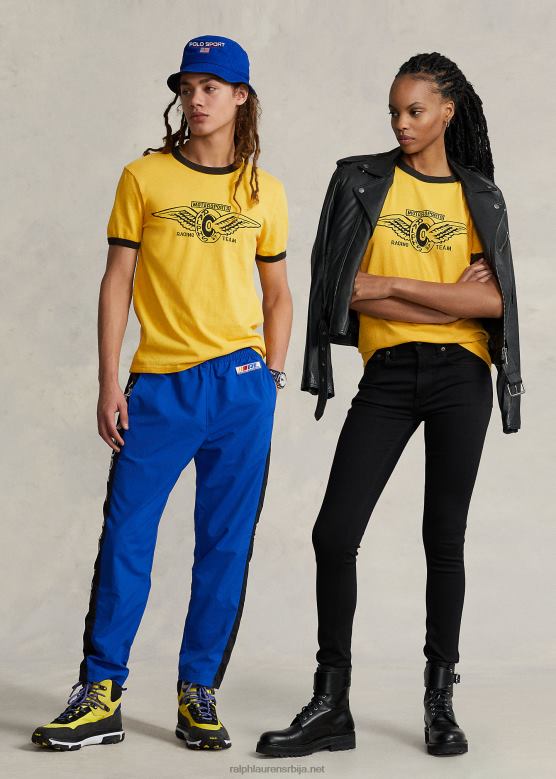 унисек Ralph Lauren мајица са графиком од слим фит дреса V2V44904 жута олуја